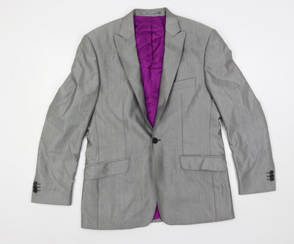 Mens UK Size 38 Jones Regular Grey Suit Jacket