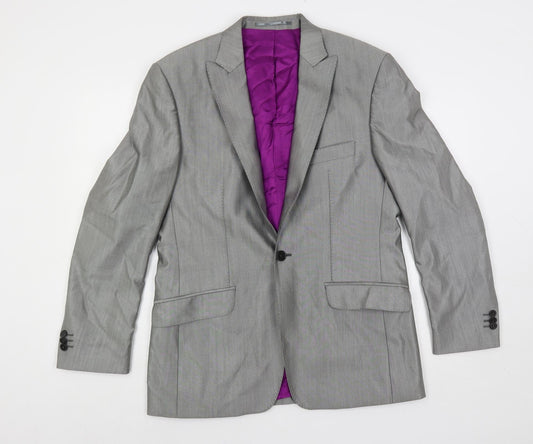 Mens UK Size 38 Jones Regular Grey Suit Jacket