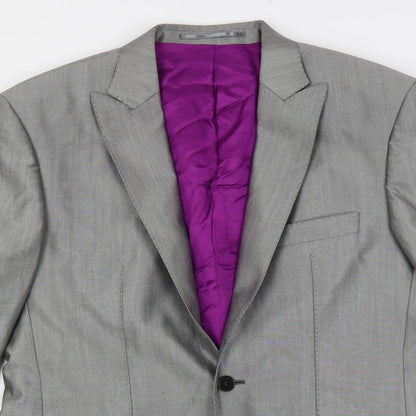 Mens UK Size 38 Jones Regular Grey Suit Jacket