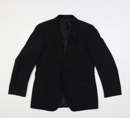 Mens UK Size 38 Hornes Regular Black Suit Tuxedo