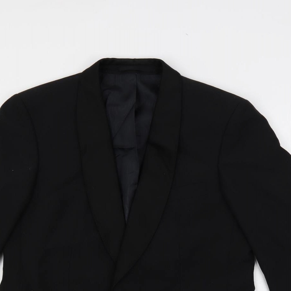Mens UK Size 38 Hornes Regular Black Suit Tuxedo