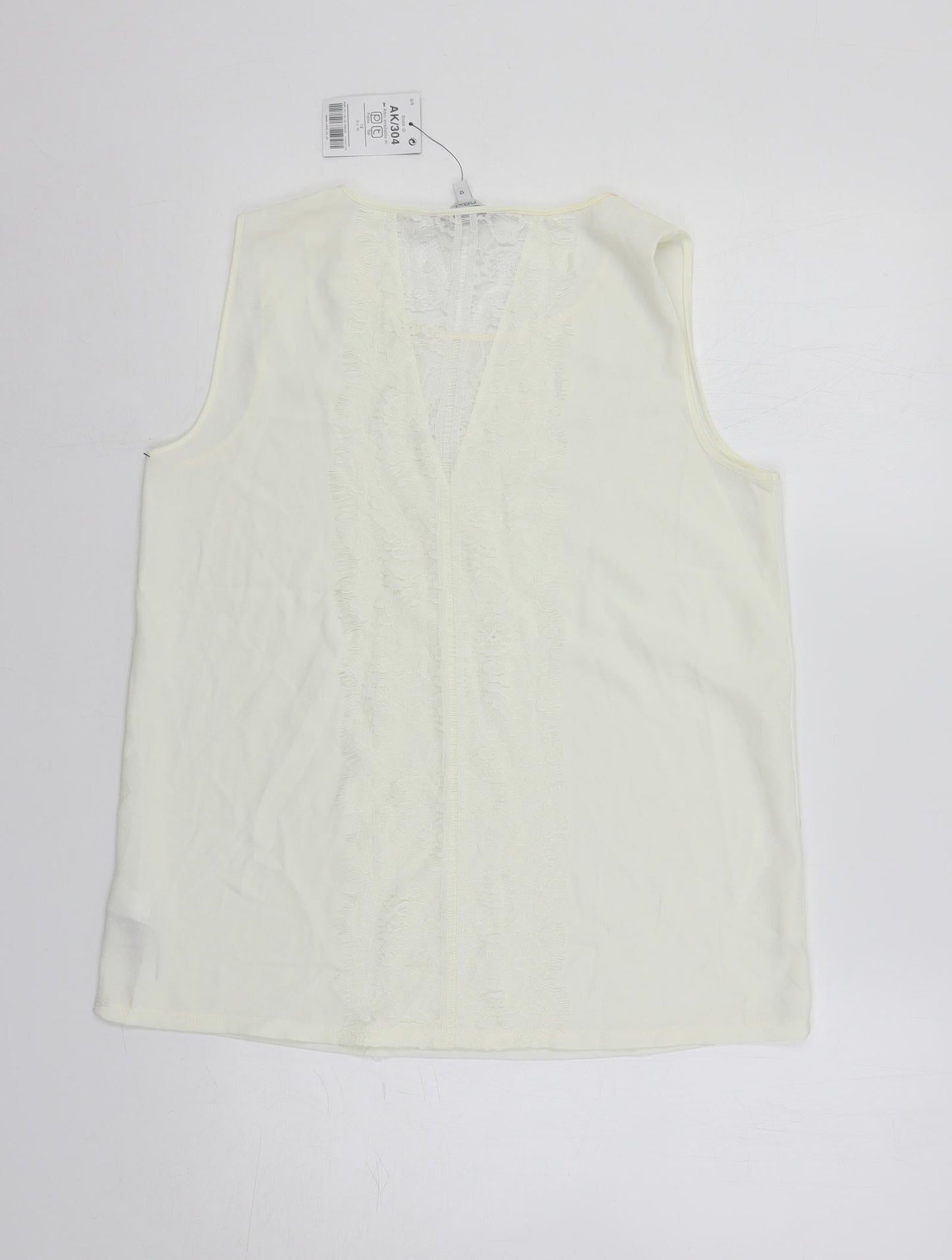 Womens UK Size 12 NEXT Ivory Basic Blouse