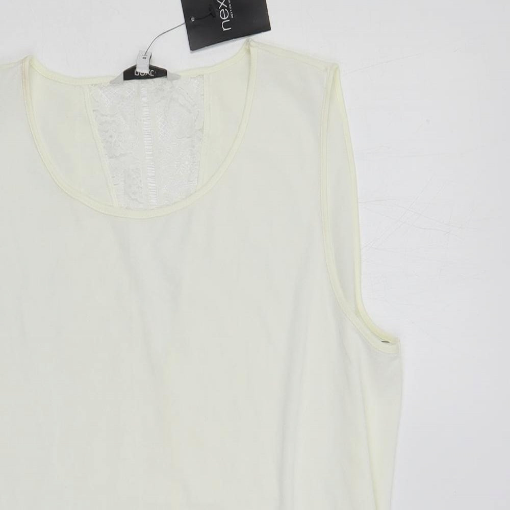 Womens UK Size 12 NEXT Ivory Basic Blouse