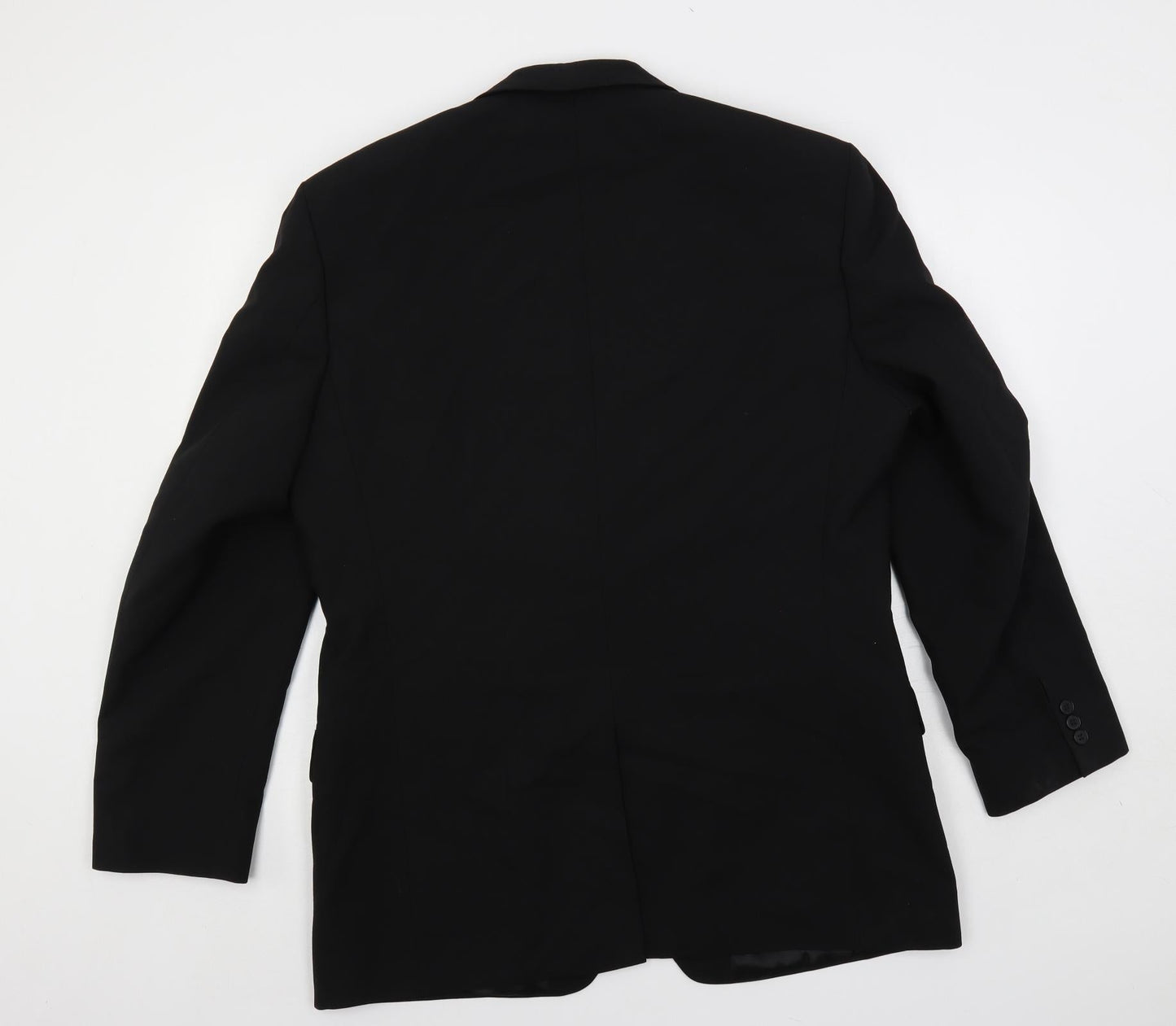 k j Mens Black Polyester Jacket Suit Jacket Size 42 Regular