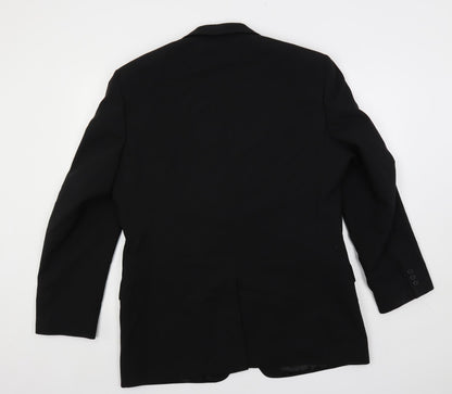 k j Mens Black Polyester Jacket Suit Jacket Size 42 Regular