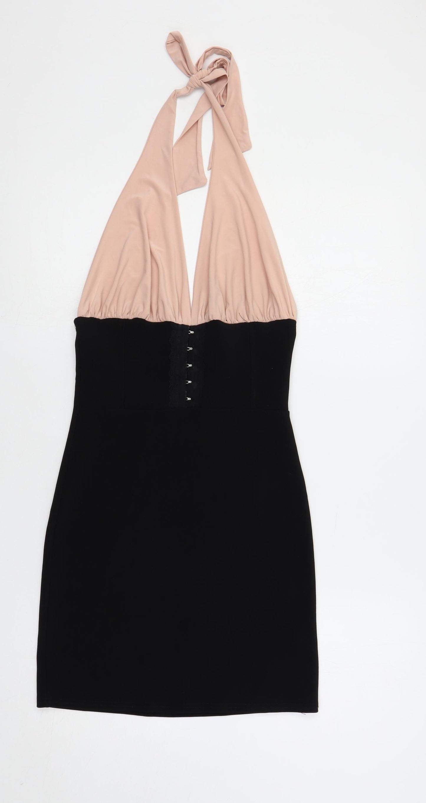 Gypsy Girl Womens Black Polyester Bodycon Size 10 Halter Tie - Backless