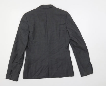 Mens UK Size 38 Topman Regular Grey Suit Jacket