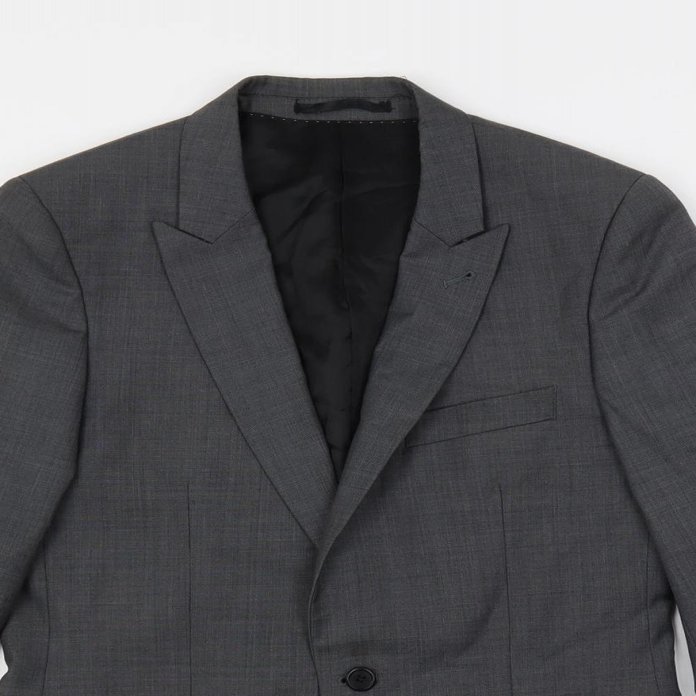 Mens UK Size 38 Topman Regular Grey Suit Jacket