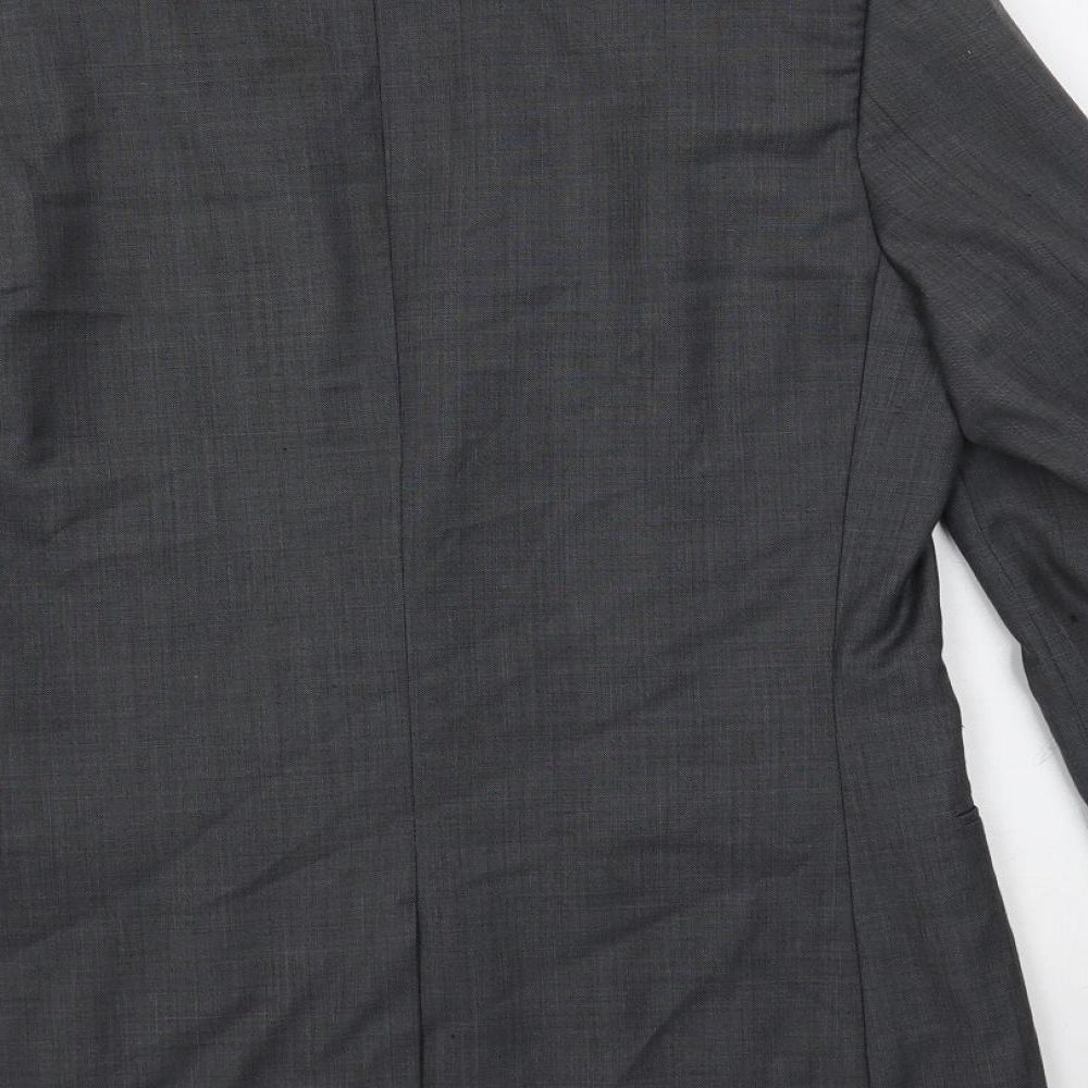 Mens UK Size 38 Topman Regular Grey Suit Jacket