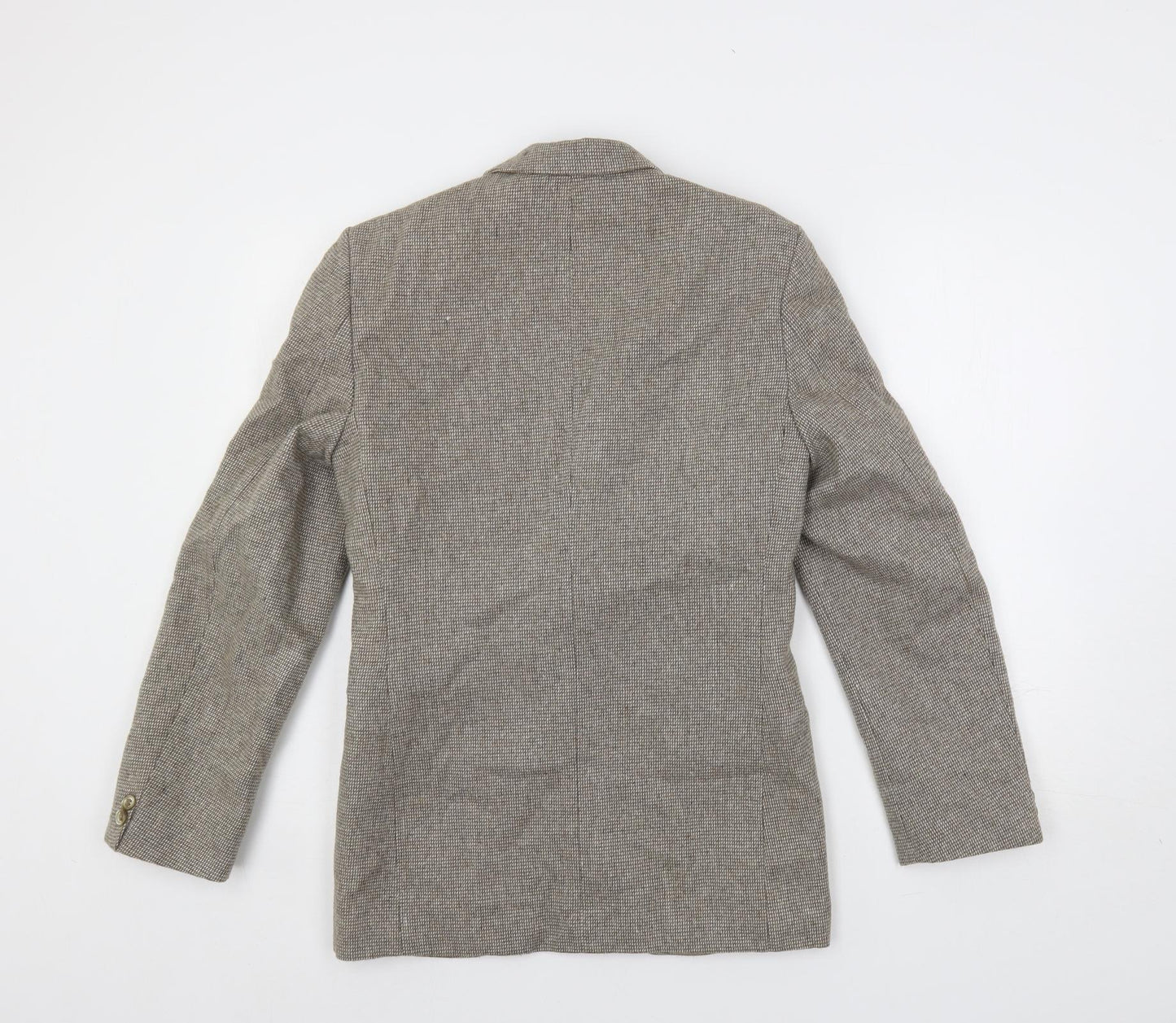 Stefan Mens Beige Geometric Polyester Jacket Blazer Size 36 Regular