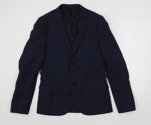 Mens UK Size 38 Topman Regular Blue Suit Jacket