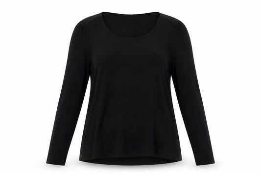 Womens UK Size M Paraphrase Black Basic Blouse
