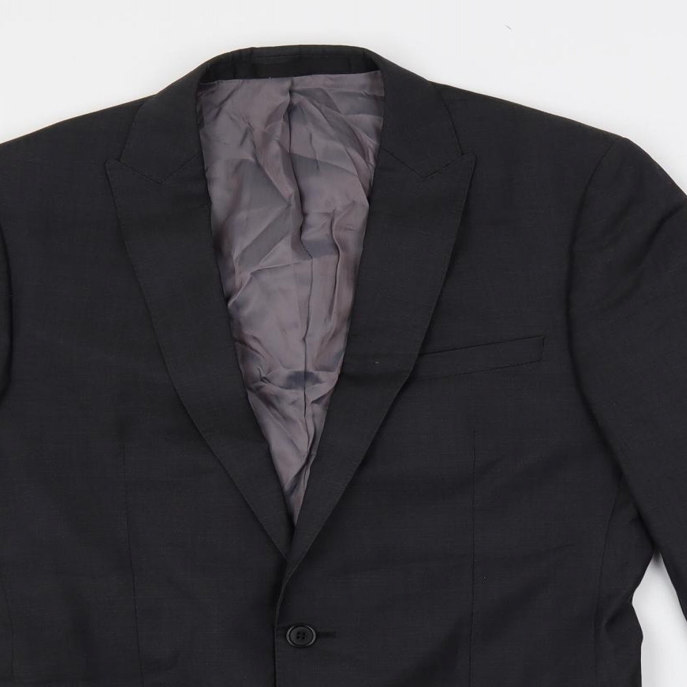 Autograph Mens Grey Wool Jacket Suit Jacket Size 38 Regular