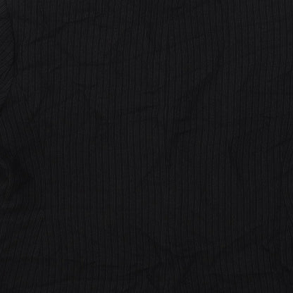 Louben Womens Black Striped Jacket Blazer Size 16 Button