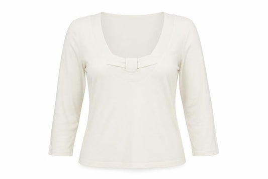 Alex & Co. Womens White Viscose Basic Blouse Size 12 Scoop Neck