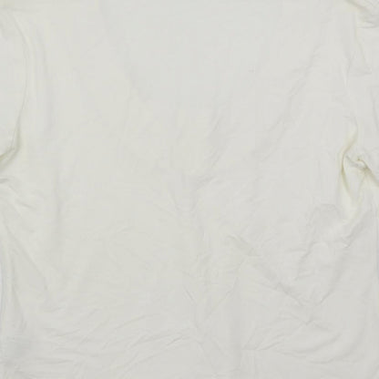 Alex & Co. Womens White Viscose Basic Blouse Size 12 Scoop Neck