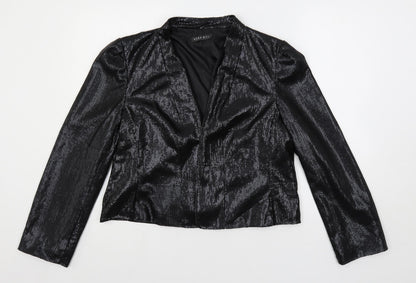 Alex & Co. Womens Black Jacket Blazer Size 18 - Open Sequin