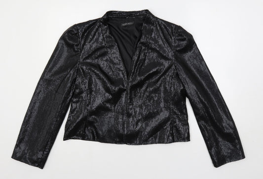 Alex & Co. Womens Black Jacket Blazer Size 18 - Open Sequin