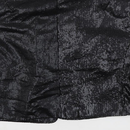 Alex & Co. Womens Black Jacket Blazer Size 18 - Open Sequin