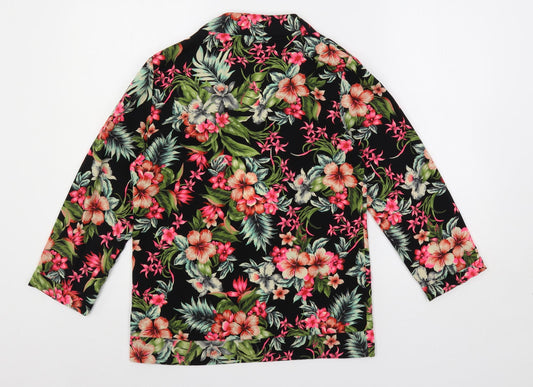Womens UK Size 10 New Look Multicoloured Kimono Blouse