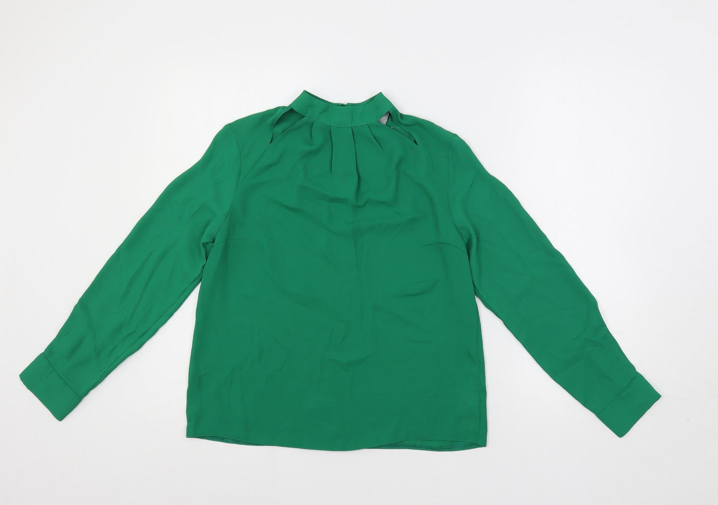 Womens UK Size 4 Dorothy Perkins Green Basic Blouse