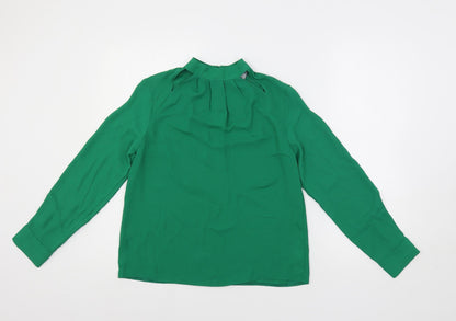 Womens UK Size 4 Dorothy Perkins Green Basic Blouse
