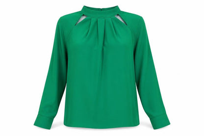 Womens UK Size 4 Dorothy Perkins Green Basic Blouse