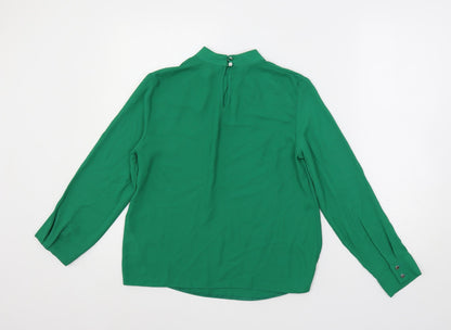 Womens UK Size 4 Dorothy Perkins Green Basic Blouse