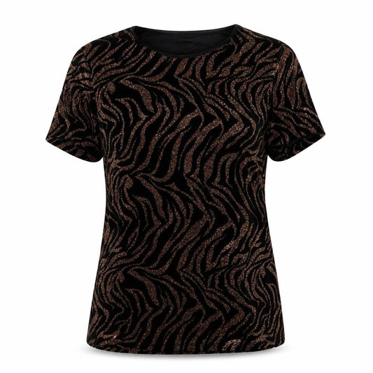 Womens UK Size M Anna Rose Black Basic Blouse