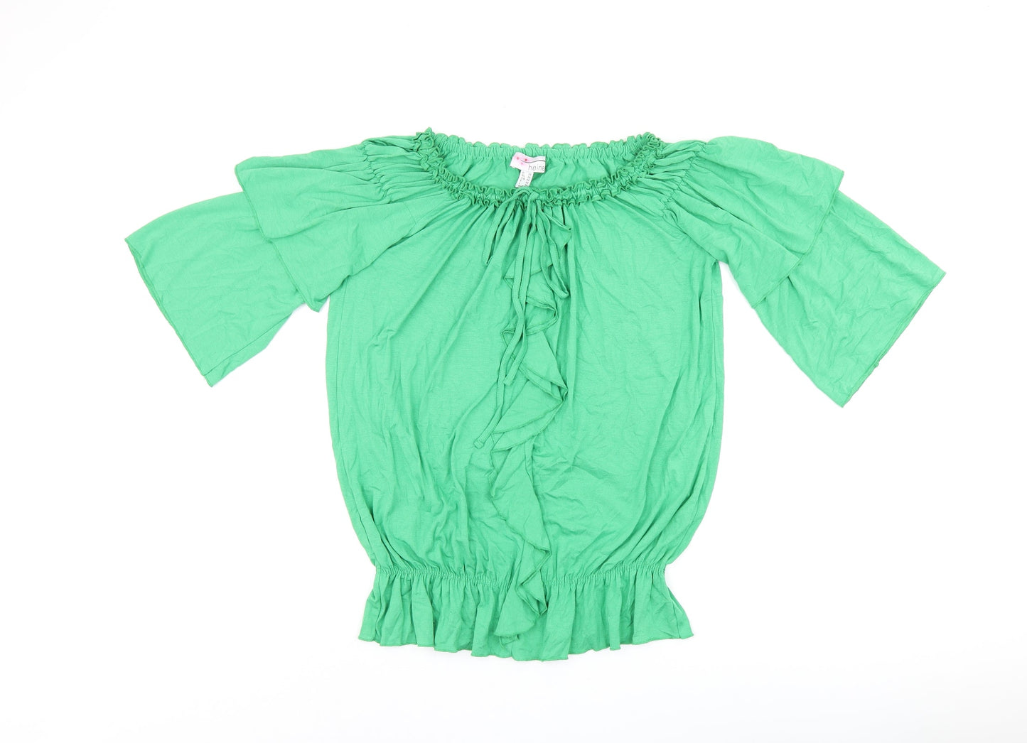 Womens UK Size 12 HEINE Green Basic Blouse