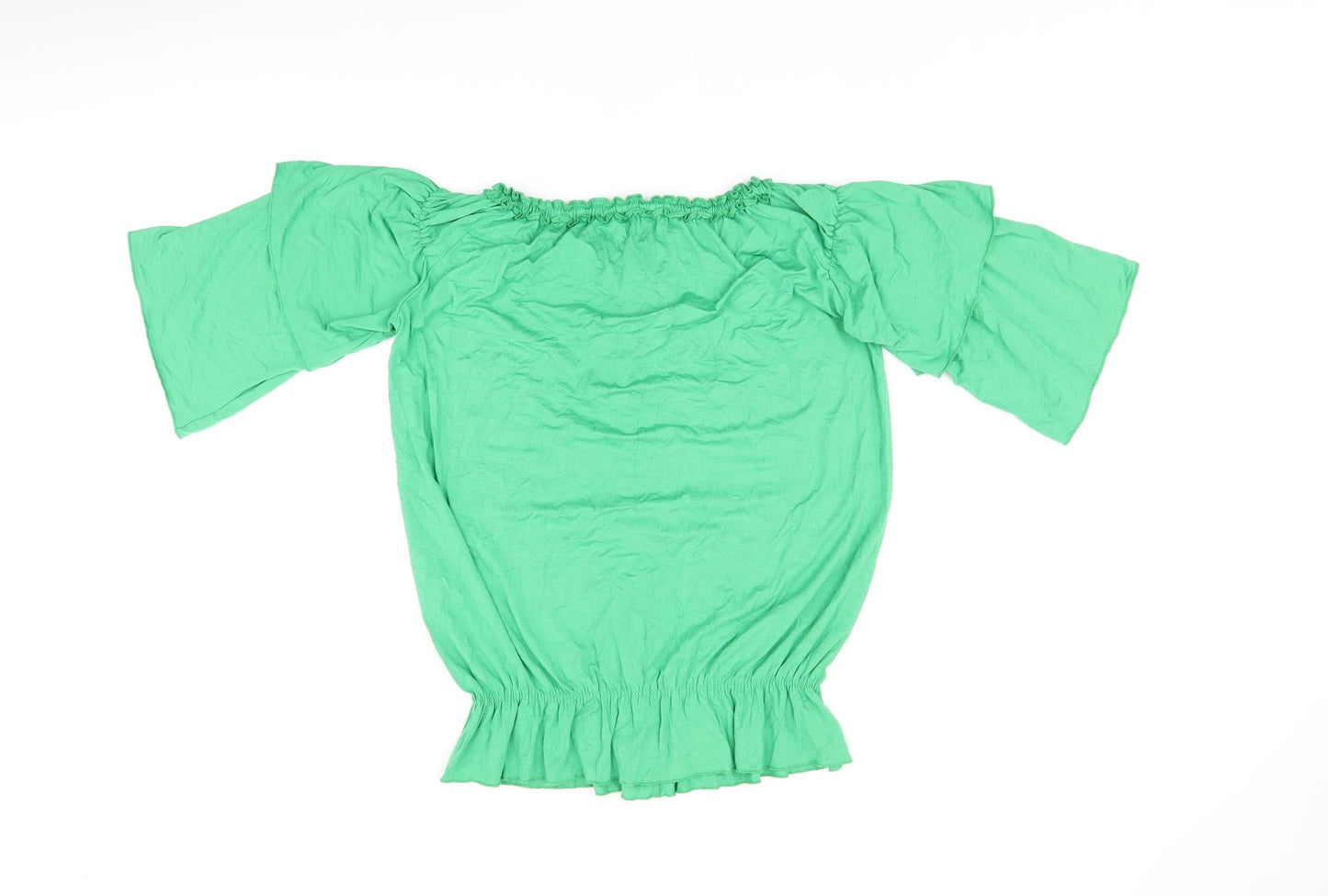 Womens UK Size 12 HEINE Green Basic Blouse