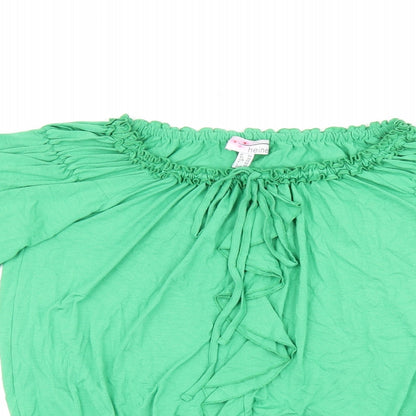 Womens UK Size 12 HEINE Green Basic Blouse