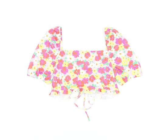 Womens UK Size 10 ASOS Multicoloured Cropped Tank