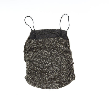 Womens UK Size 16 Topshop Black Cropped Tank