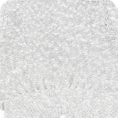 Gap Womens Grey V-Neck Acrylic Cardigan Jumper Size L - Waterfall Front