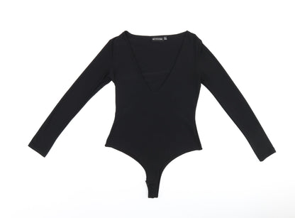 Womens UK Size 8 PRETTYLITTLETHING One-Piece Black Bodysuit