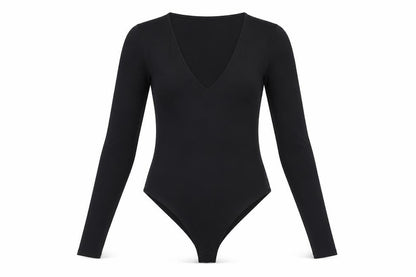 Womens UK Size 8 PRETTYLITTLETHING One-Piece Black Bodysuit