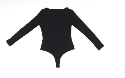 Womens UK Size 8 PRETTYLITTLETHING One-Piece Black Bodysuit