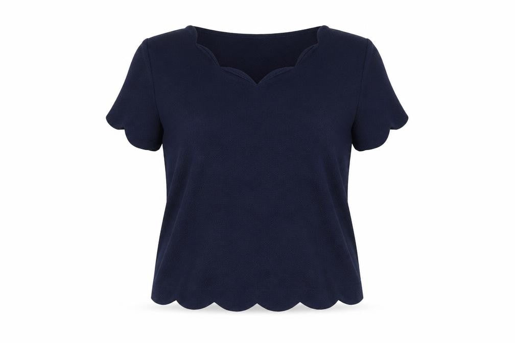 Womens UK Size XL Monteau Blue Basic T-Shirt