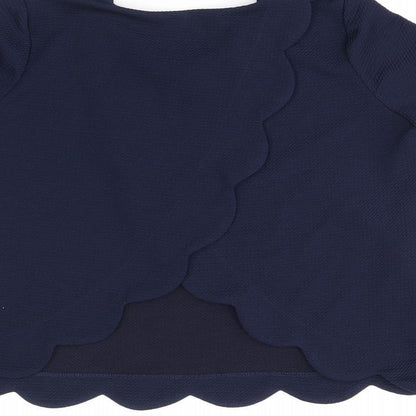Womens UK Size XL Monteau Blue Basic T-Shirt