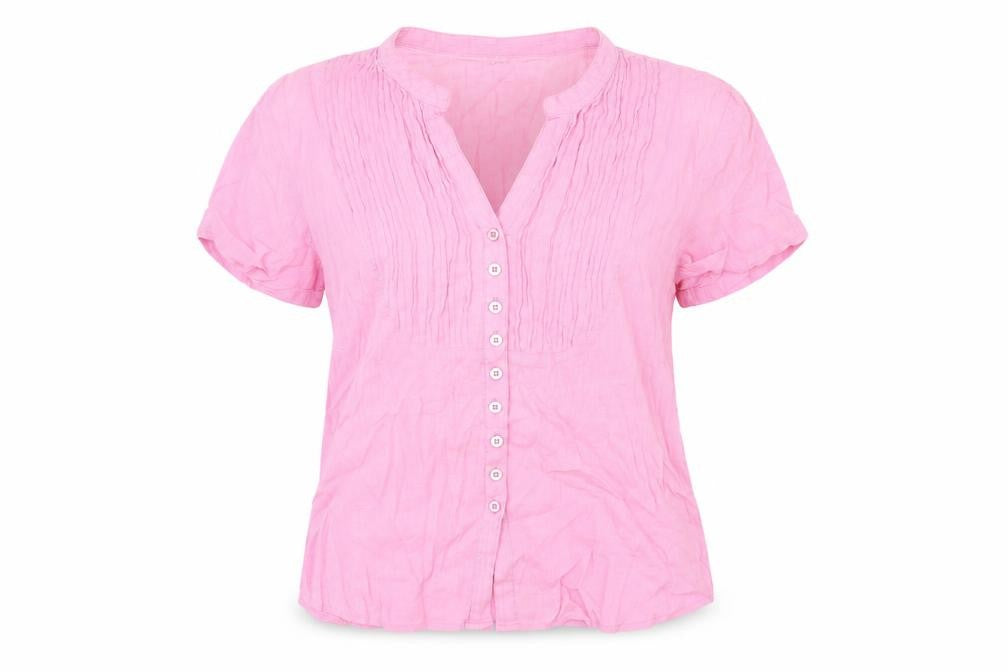 Womens UK Size 14 Hawkshead Pink Basic Button-Up