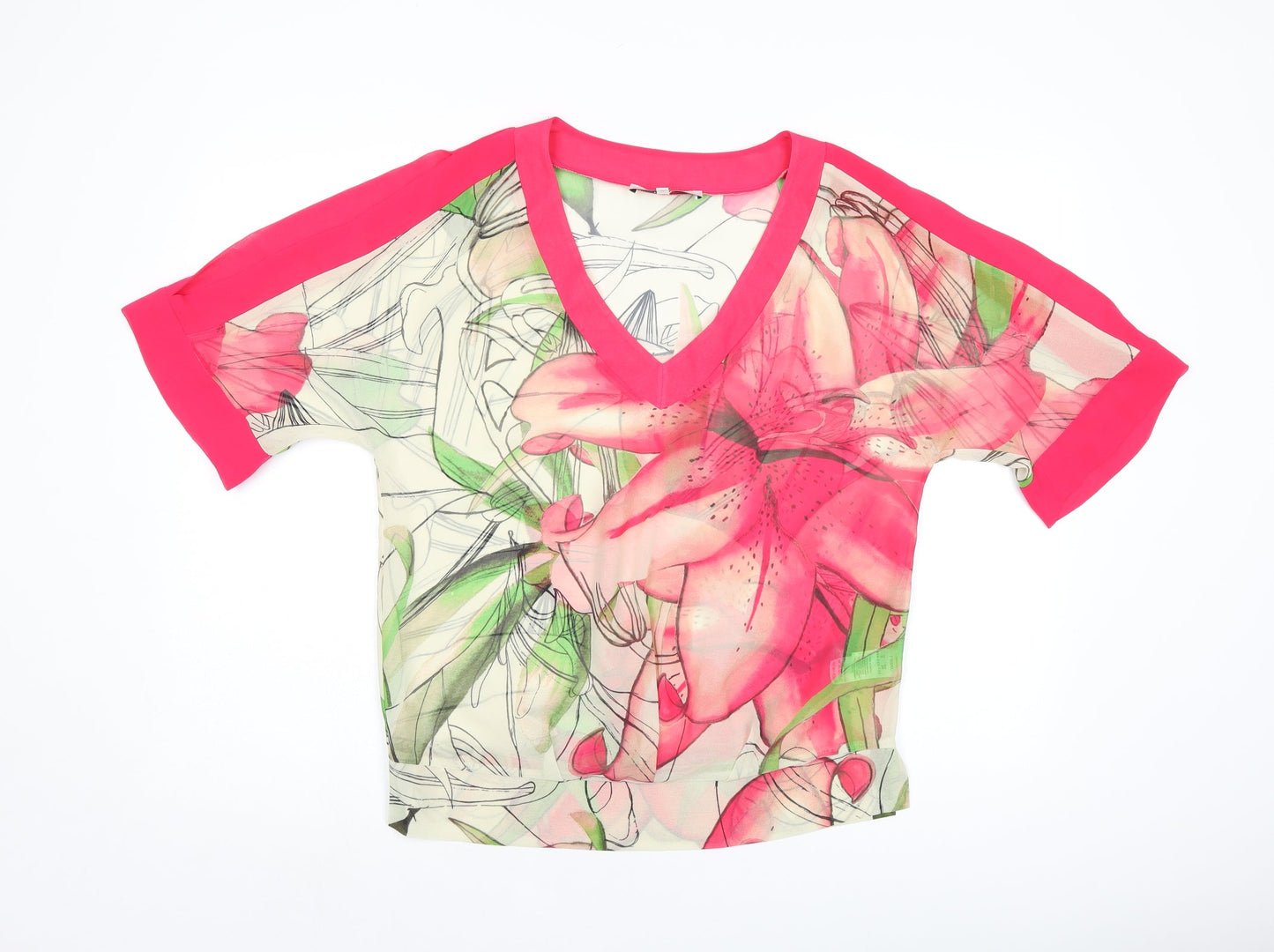 Womens UK Size 6 NEXT Pink Basic Blouse
