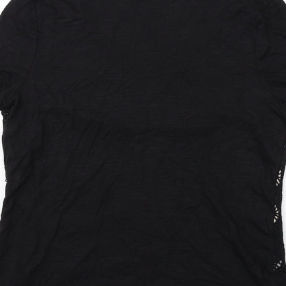 Womens UK Size 10 Per Una Black Basic T-Shirt