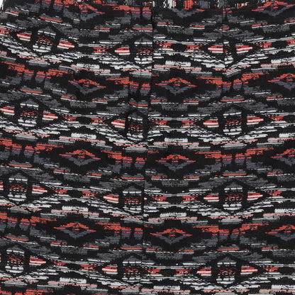 New Look Womens Multicoloured Geometric Cotton A-Line Skirt Size 6 Zip