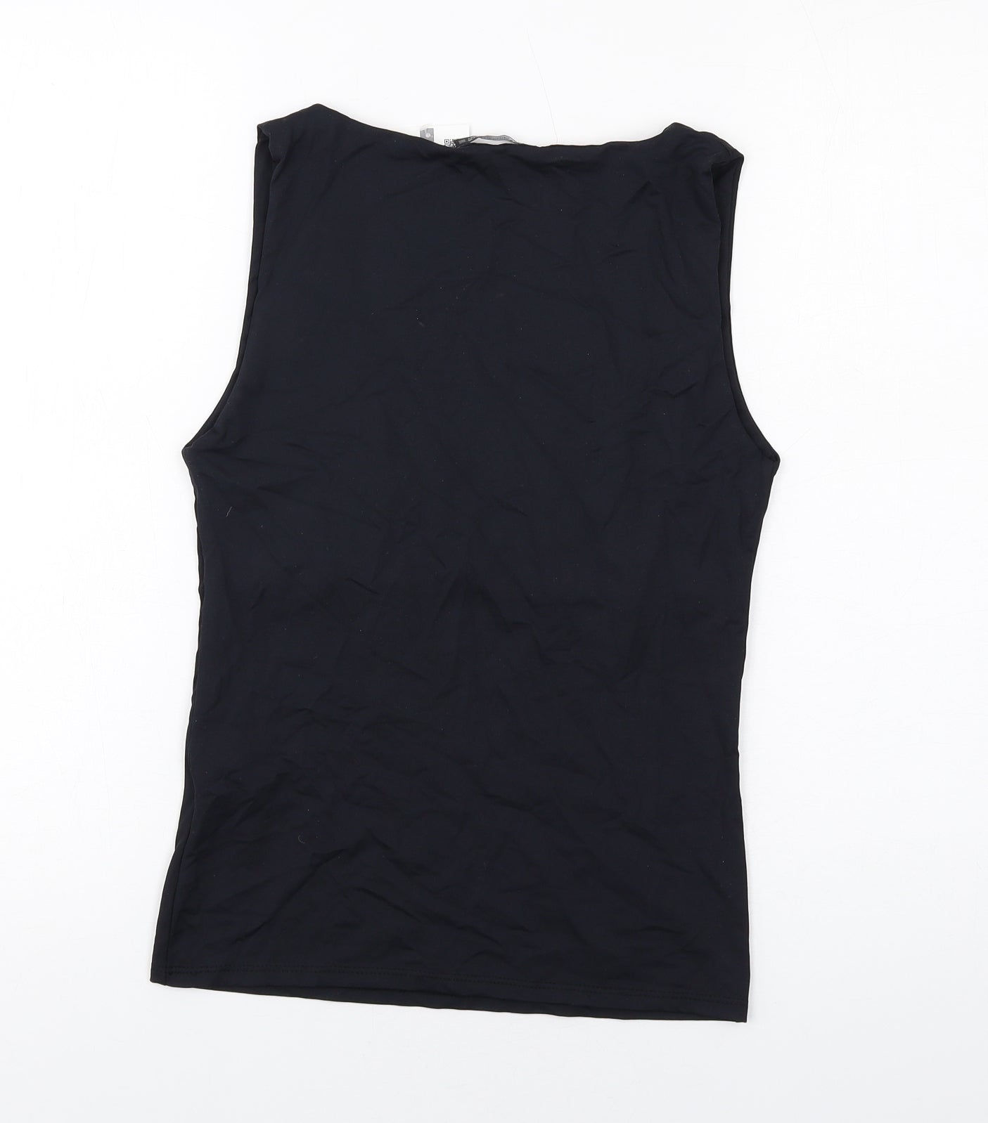 Womens UK Size M Zara Black Basic Tank