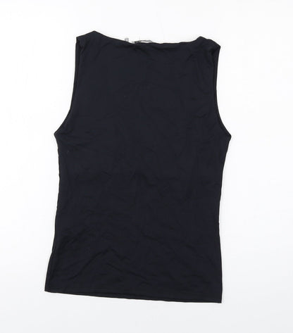 Womens UK Size M Zara Black Basic Tank