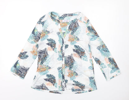 Womens UK Size 10 Per Una Multicoloured Basic Button-Up
