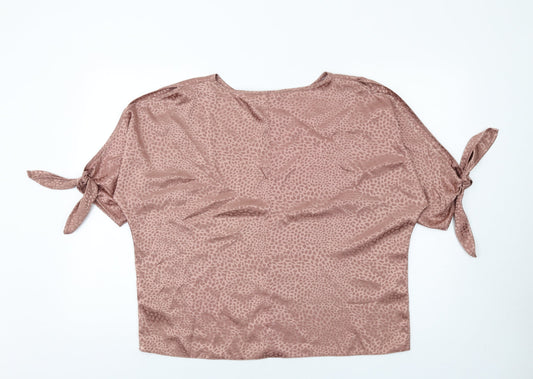 Womens UK Size 14 Dorothy Perkins Brown Basic T-Shirt