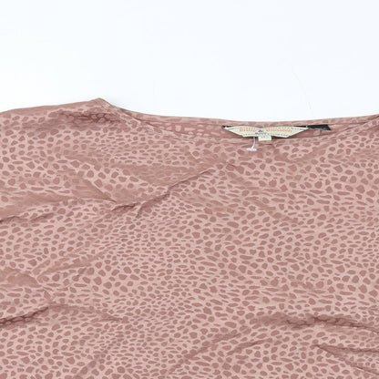 Womens UK Size 14 Dorothy Perkins Brown Basic T-Shirt