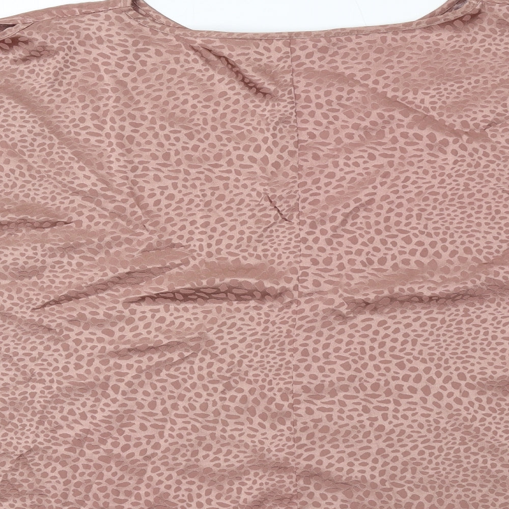 Womens UK Size 14 Dorothy Perkins Brown Basic T-Shirt